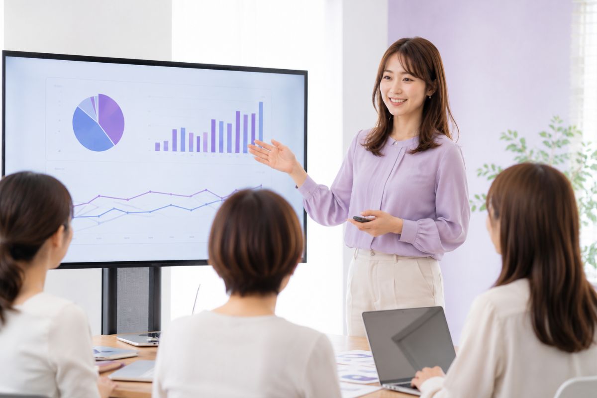 成果を発表する様子
